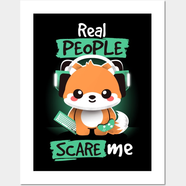 Real people scare me Wall Art by NemiMakeit